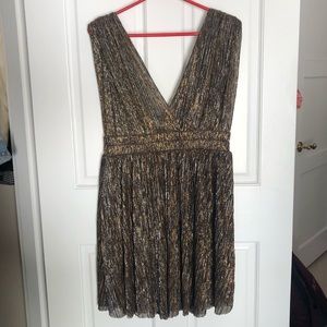 Moda International Gold Sleeveless Dress